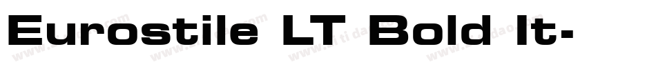 Eurostile LT Bold It字体转换